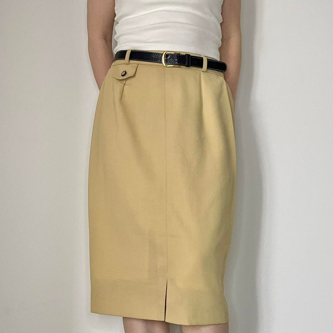 Vintage butter yellow skirt - UK 8/10