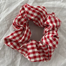 Load image into Gallery viewer, Red gingham scrunchie
