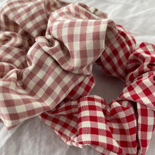 Load image into Gallery viewer, Red gingham scrunchie

