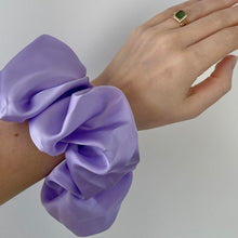 Load image into Gallery viewer, Oversized lilac satin scrunchie
