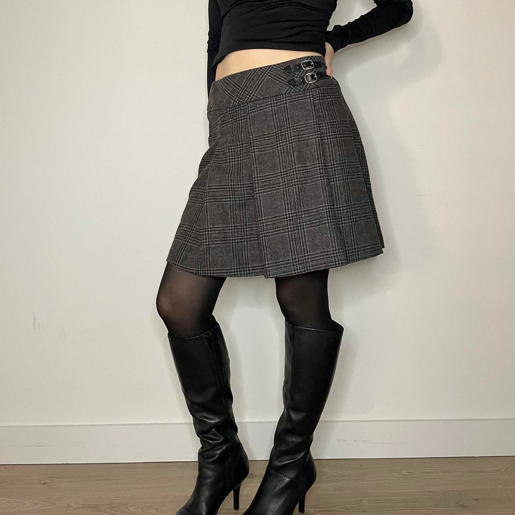 Check tartan mini skirt - UK 12