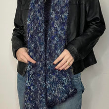 Load image into Gallery viewer, Y2K blue fluffy scarf
