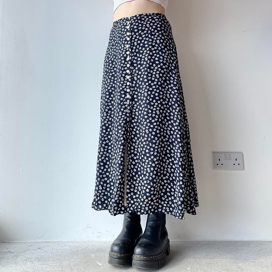 90s floral maxi skirt - UK 6/8