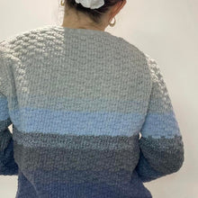 Load image into Gallery viewer, Grey navy wool jumper - UK 10
