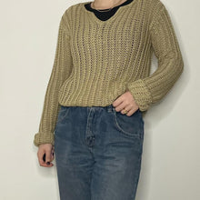 Load image into Gallery viewer, Y2K crochet knit jumper - UK 10

