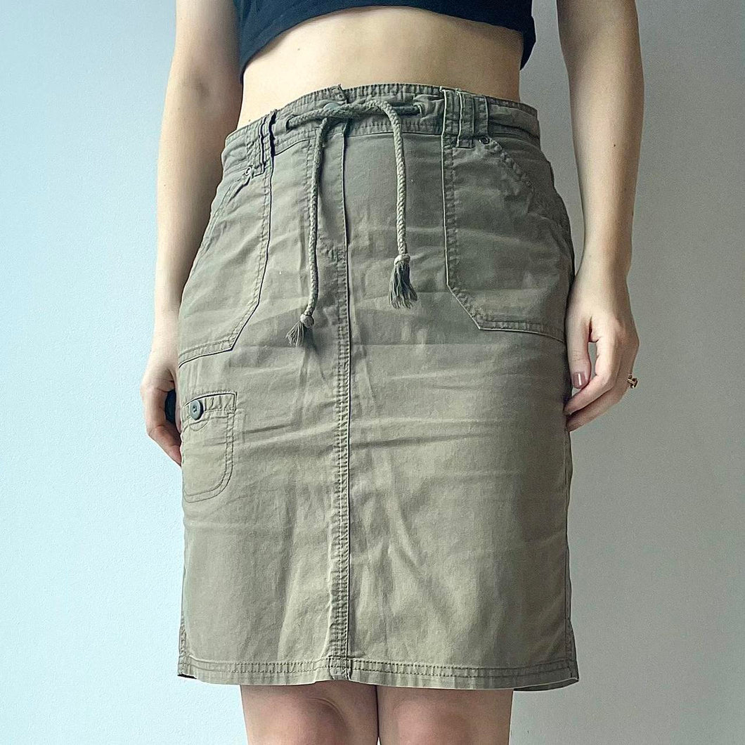 Khaki cargo skirt - UK 8