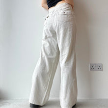 Load image into Gallery viewer, Stone linen trousers - UK 14
