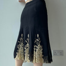 Load image into Gallery viewer, Black lace skirt - UK 8
