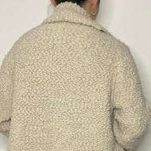 Load image into Gallery viewer, Cream fluffy Y2K cardigan - UK 12
