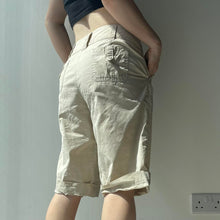 Load image into Gallery viewer, Cream cargo shorts - UK 12
