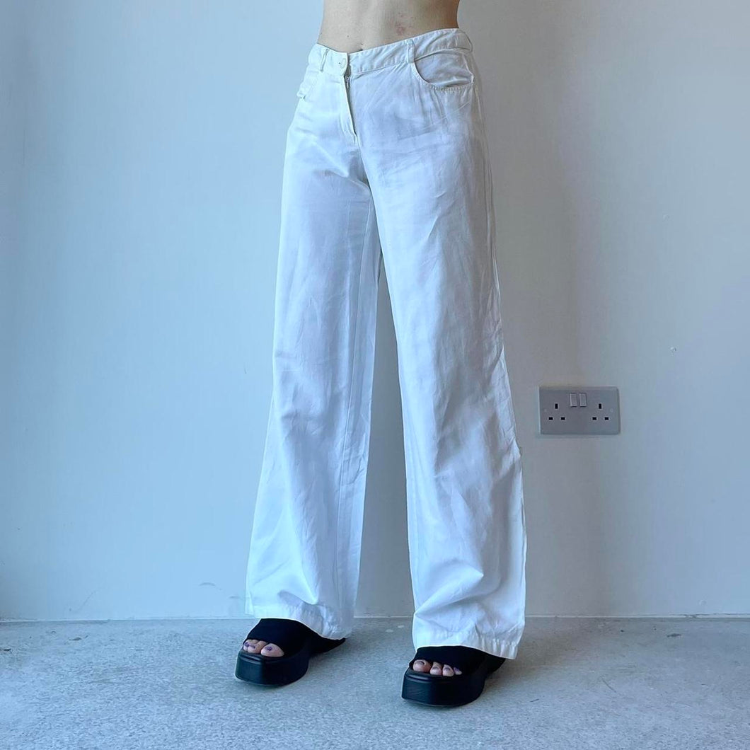 White linen trousers - UK 10