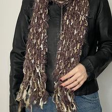 Load image into Gallery viewer, Y2K brown fluffy scarf
