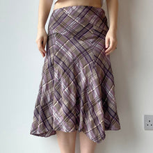 Load image into Gallery viewer, Petite plaid midi skirt - UK 6/8
