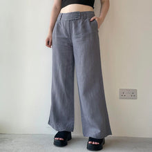 Load image into Gallery viewer, Grey linen trousers - UK 10

