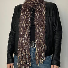 Load image into Gallery viewer, Y2K brown fluffy scarf
