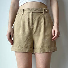 Load image into Gallery viewer, Linen high waisted shorts - UK 10
