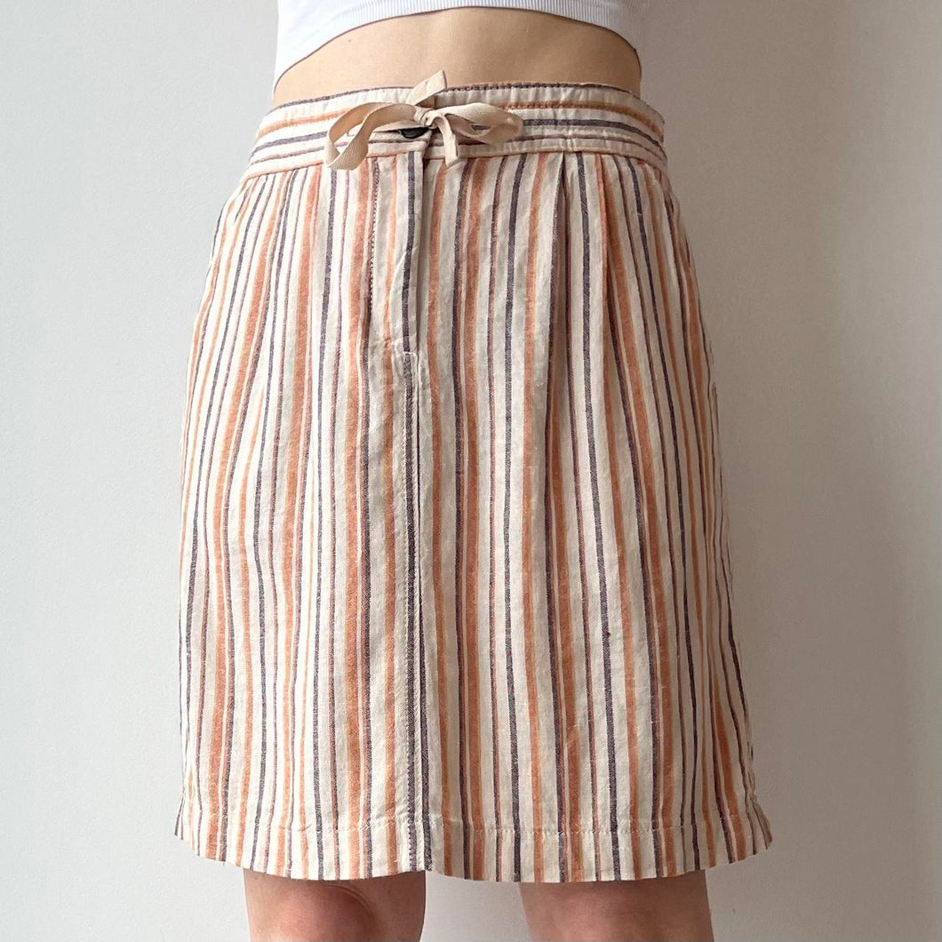 Stripey linen skirt - UK 12
