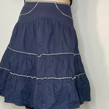 Load image into Gallery viewer, Vintage navy coquette skirt - UK 6/8
