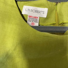 Load image into Gallery viewer, Lime green linen dress - UK 10
