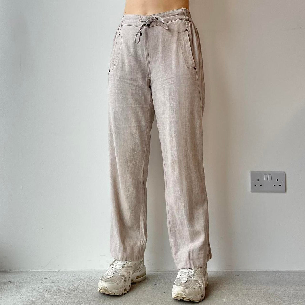 Y2K linen trousers - UK 8