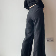 Load image into Gallery viewer, Wide leg linen trousers - UK 12
