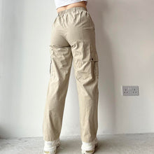 Load image into Gallery viewer, Beige cargo pants - UK 8
