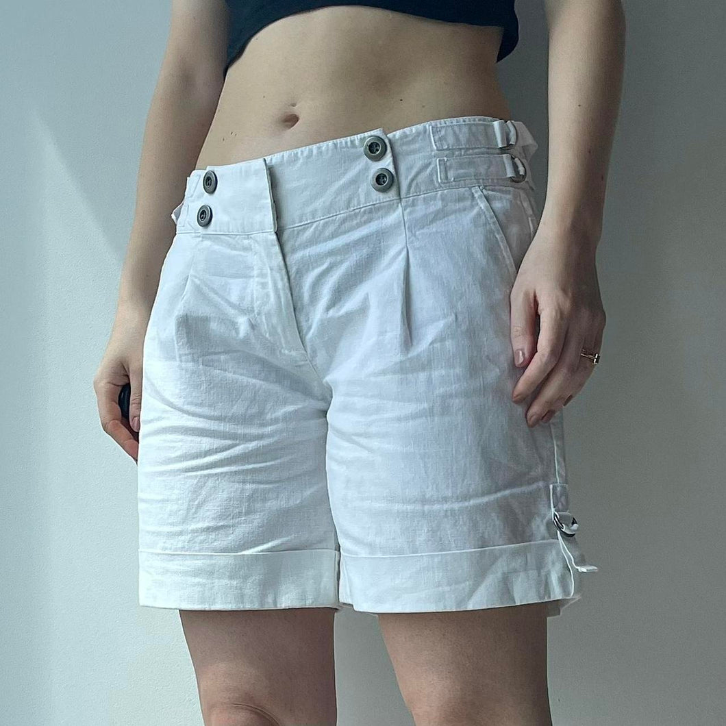 White linen shorts - UK 10
