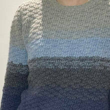 Load image into Gallery viewer, Grey navy wool jumper - UK 10
