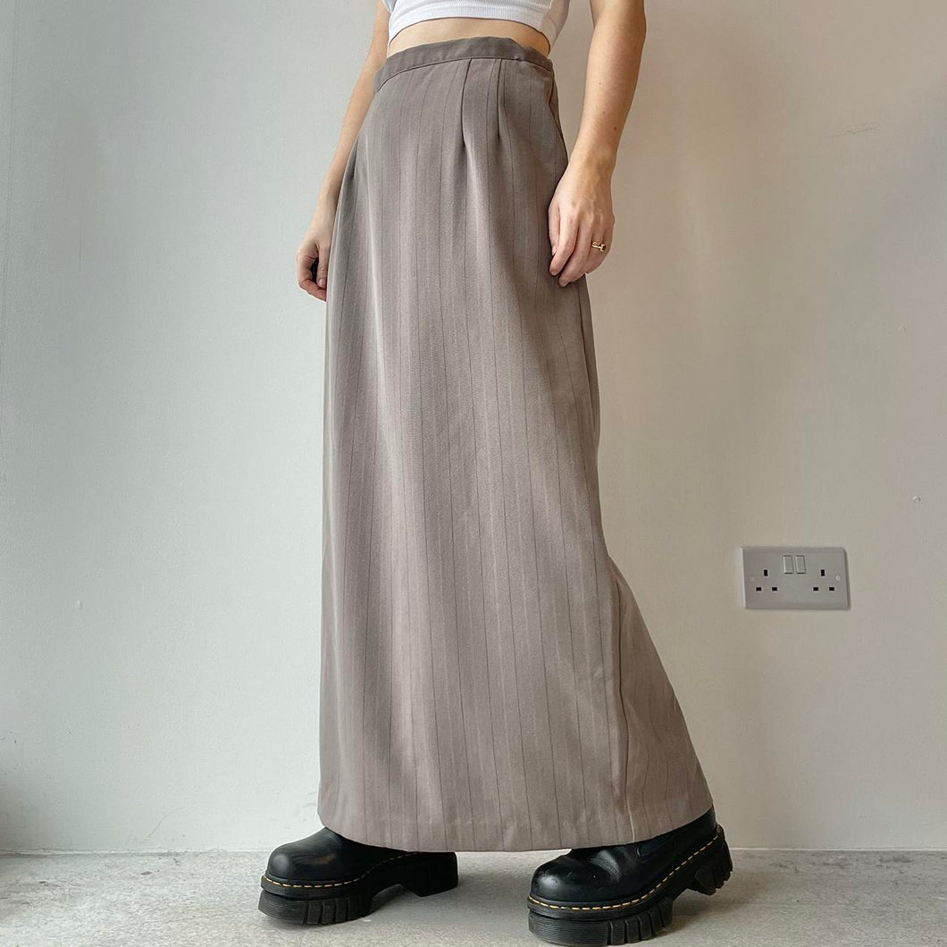 Pinstripe tailored maxi skirt - UK 10/12