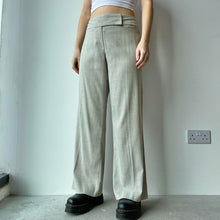 Load image into Gallery viewer, Cream wide leg trousers - UK 14
