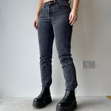 Load image into Gallery viewer, Grey black Levi 501 jeans - UK 6
