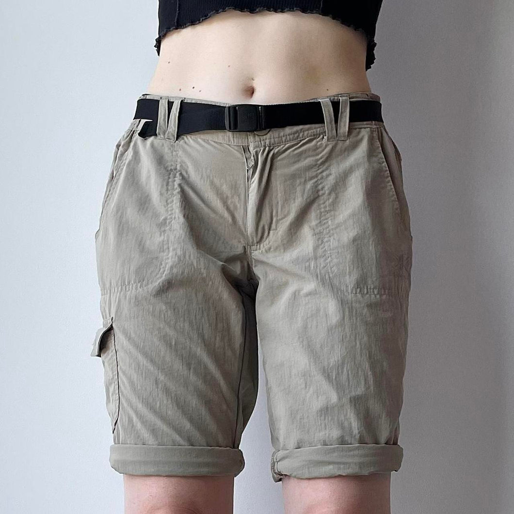 Khaki cargo shorts - UK 6/8