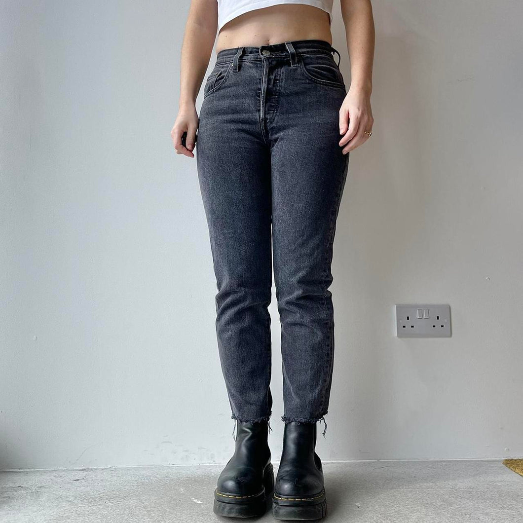 Grey black Levi 501 jeans - UK 6