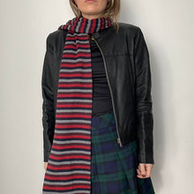 Load image into Gallery viewer, Stripey red and navy scarf
