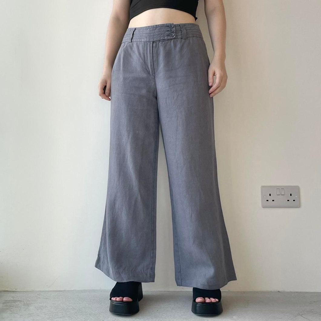 Grey linen trousers - UK 10