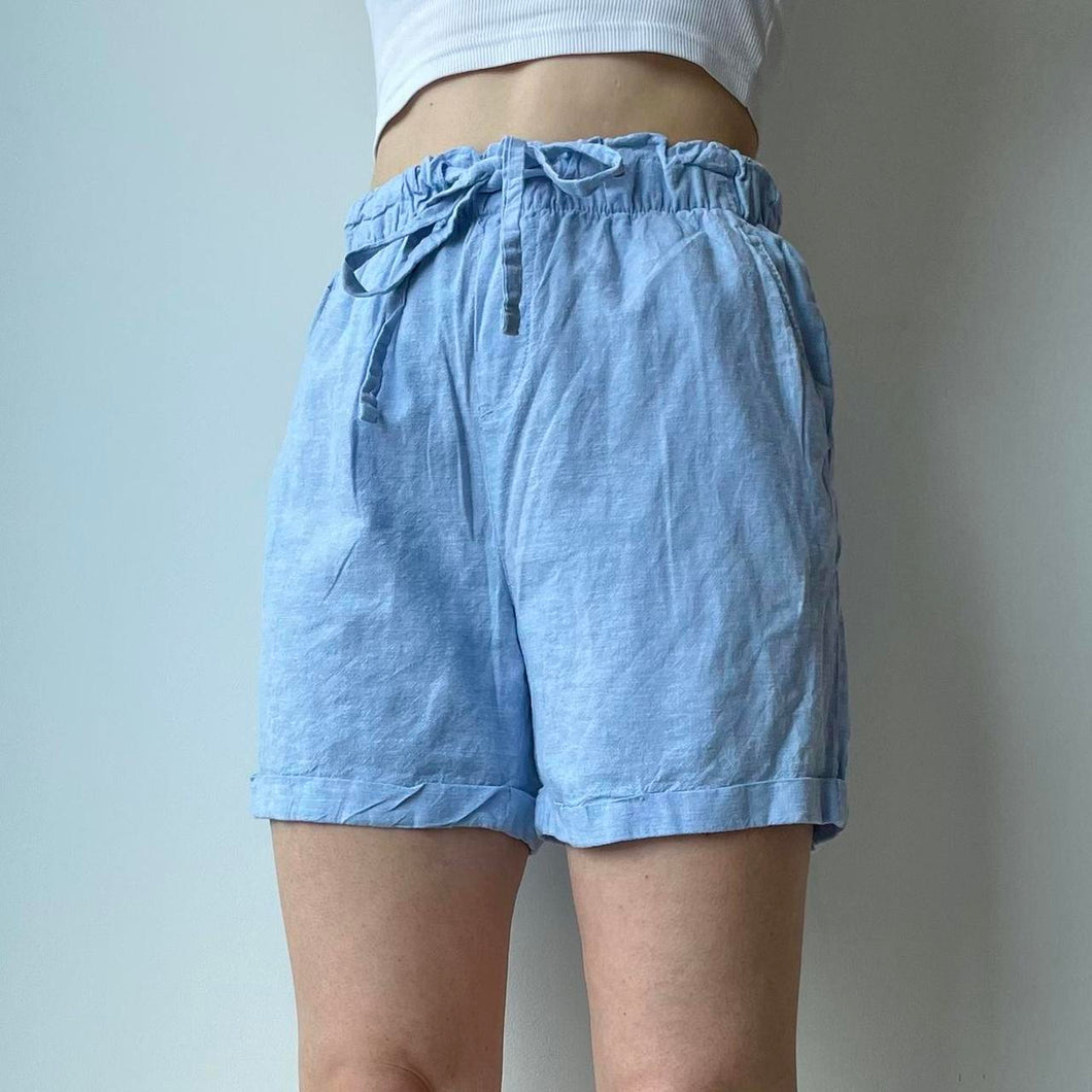 Light blue linen shorts - UK 8