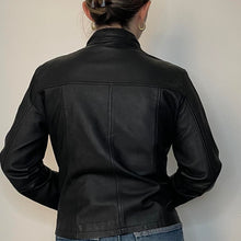 Load image into Gallery viewer, Petite leather biker jacket - UK 8/10
