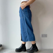 Load image into Gallery viewer, Blue denim long skirt - UK 10
