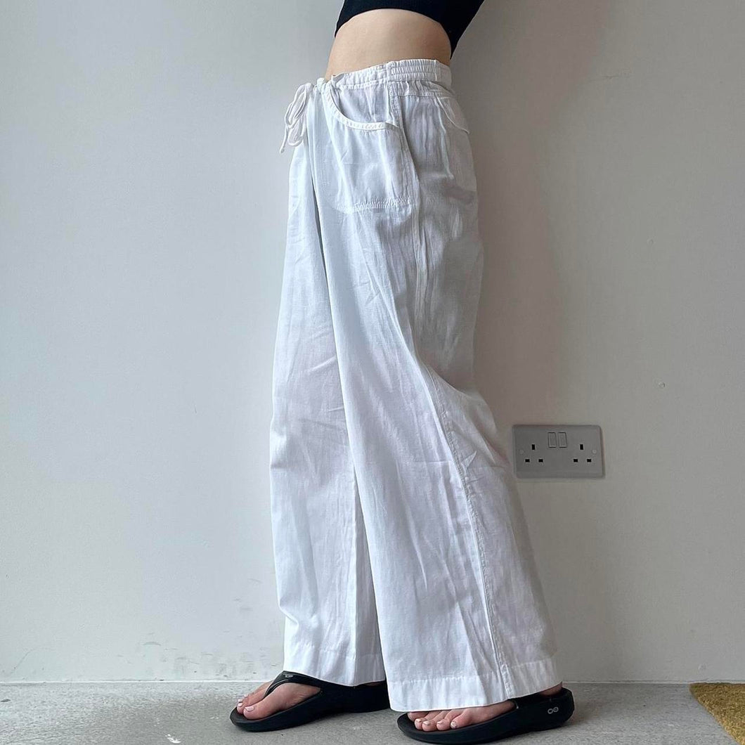 White linen trousers - UK 16