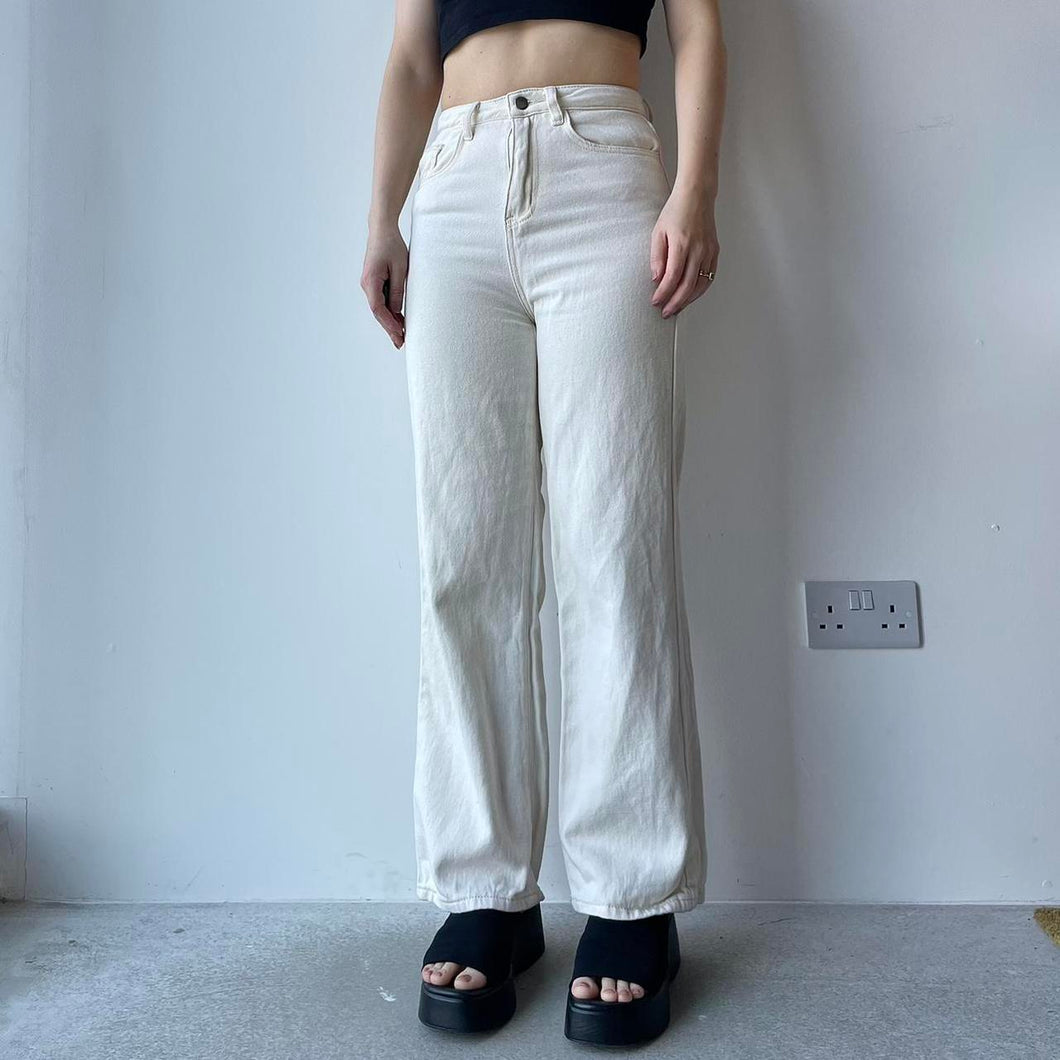 Straight leg cream jeans - UK 6