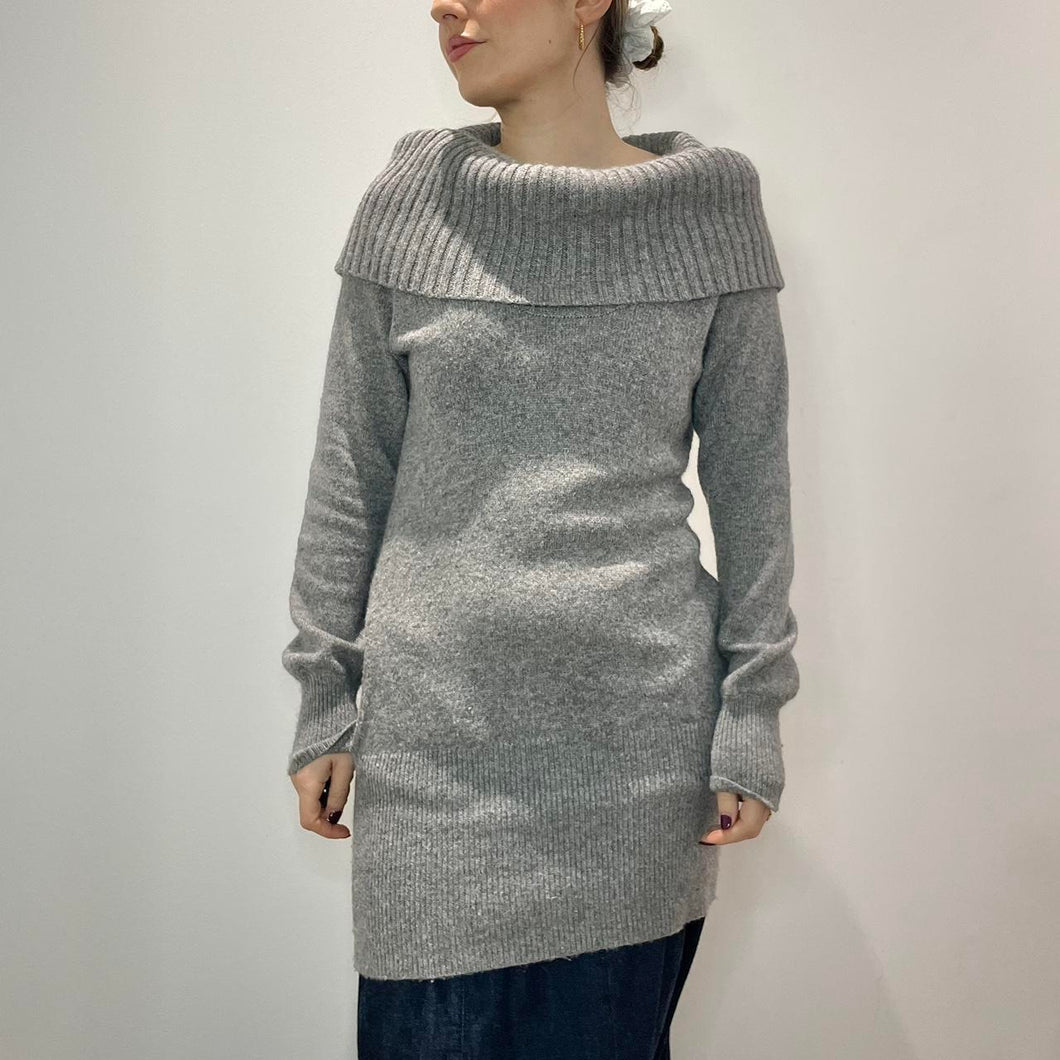 Y2K grey jumper dress - UK 8