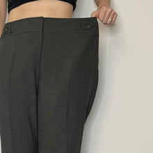 Load image into Gallery viewer, Petite check flared trousers - UK 14
