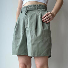Load image into Gallery viewer, Sage green cargo shorts - UK 16
