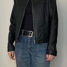 Load image into Gallery viewer, Petite leather biker jacket - UK 8/10
