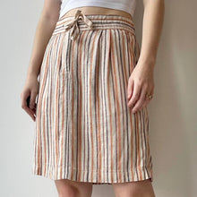 Load image into Gallery viewer, Stripey linen skirt - UK 12
