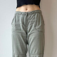 Load image into Gallery viewer, Khaki linen trousers - UK 10
