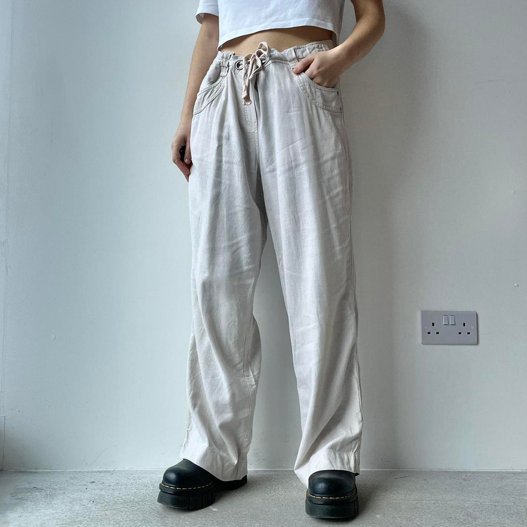 Y2K linen trousers - UK 14