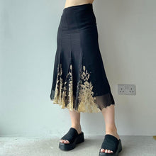 Load image into Gallery viewer, Black lace skirt - UK 8
