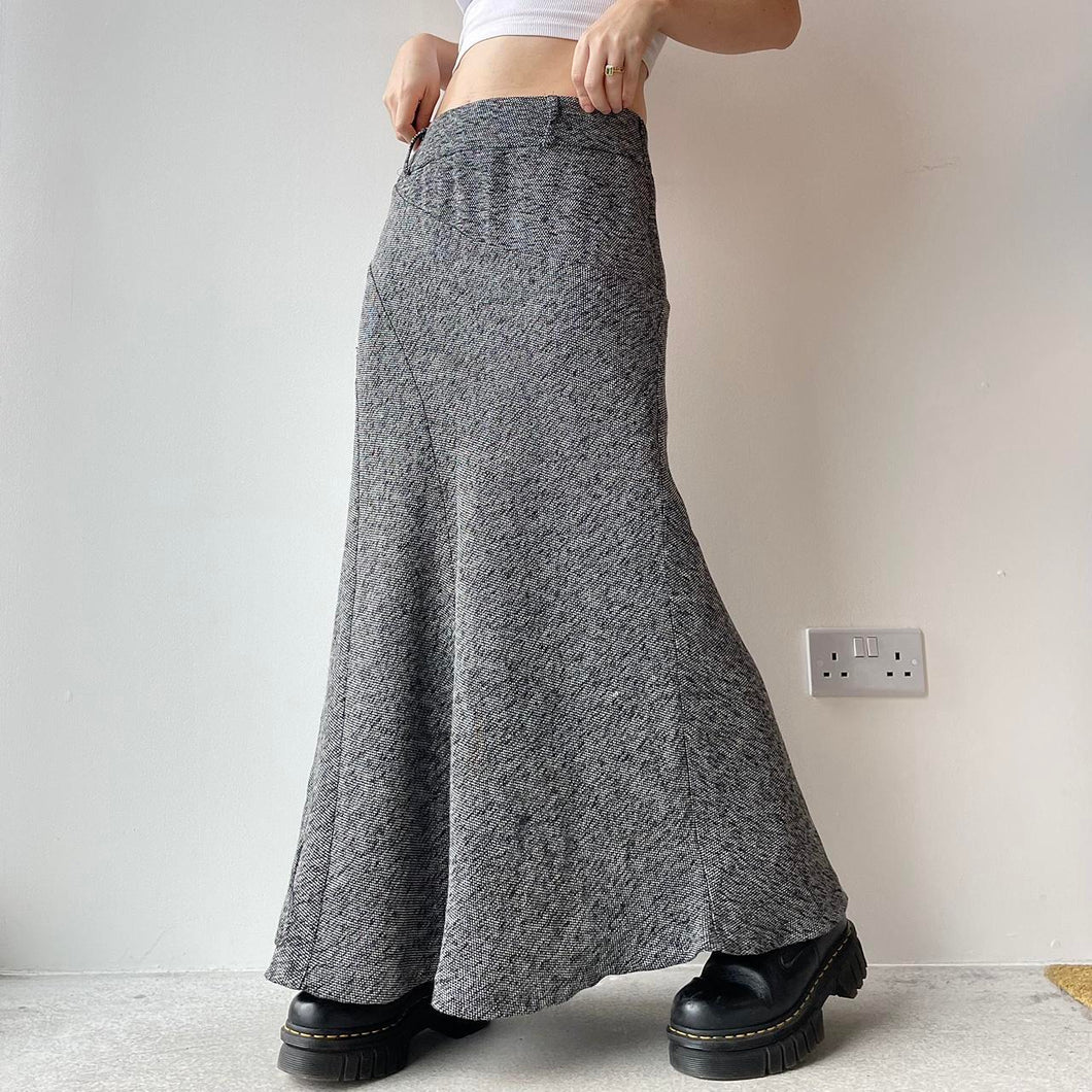 Y2K grey maxi skirt - UK 10