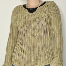 Load image into Gallery viewer, Y2K crochet knit jumper - UK 10
